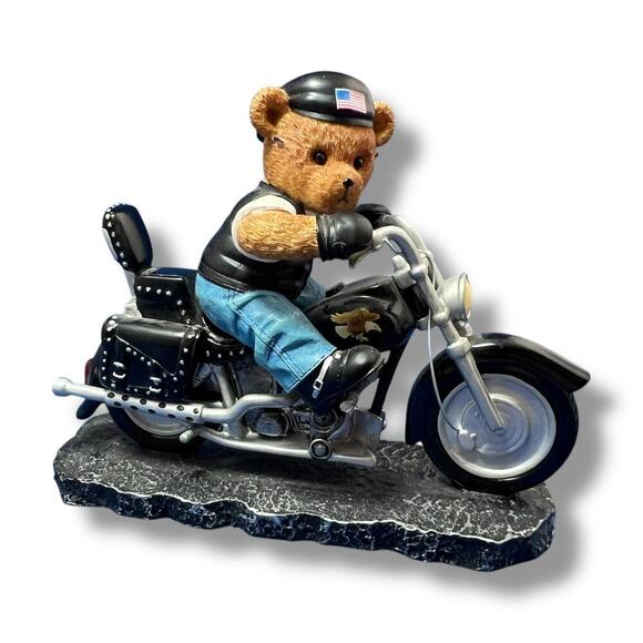 Faithful Fuzzies Born to Ride Collection “Freedom’s Ride” Bear Biker Figurine 00 - Picture 5 of 8